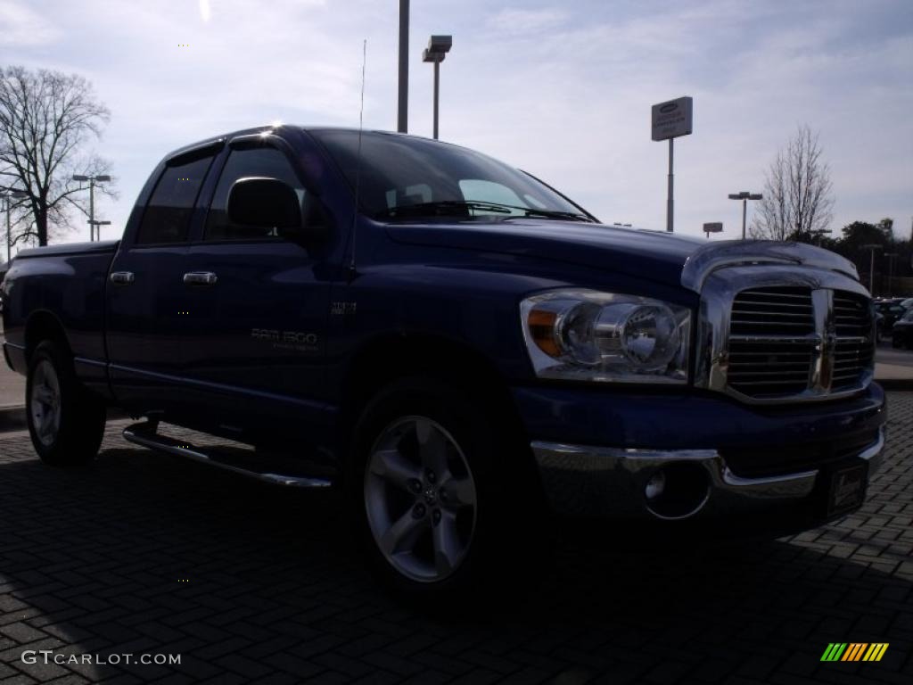 2007 Ram 1500 Thunder Road Quad Cab - Electric Blue Pearl / Medium Slate Gray photo #7