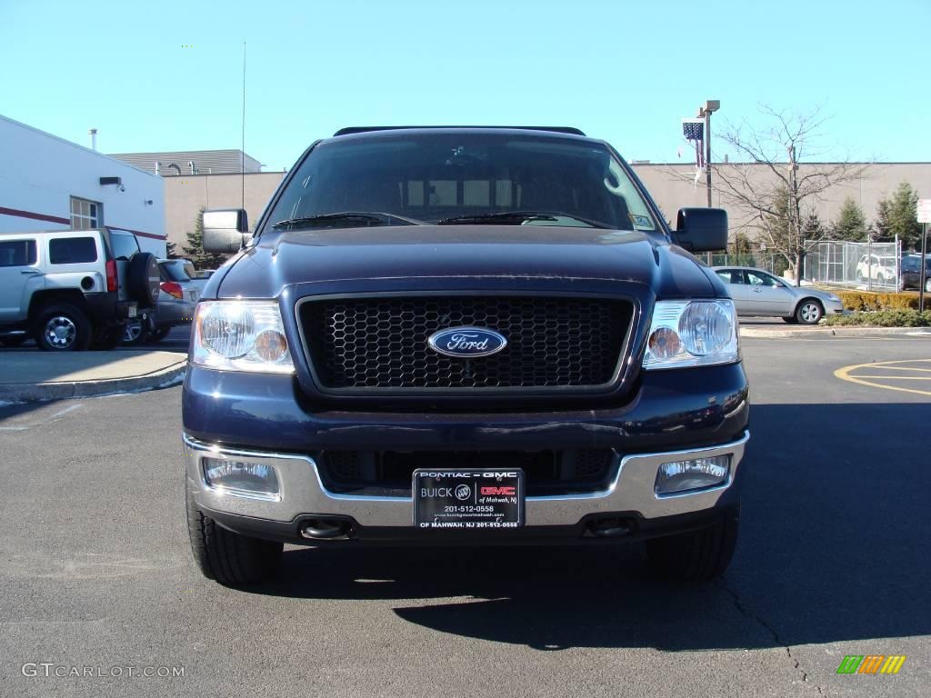 2004 F150 XLT Regular Cab 4x4 - True Blue Metallic / Dark Flint photo #2