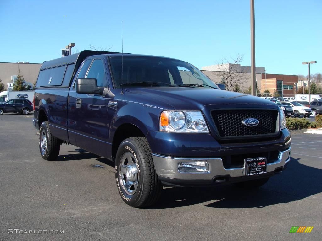 2004 F150 XLT Regular Cab 4x4 - True Blue Metallic / Dark Flint photo #3
