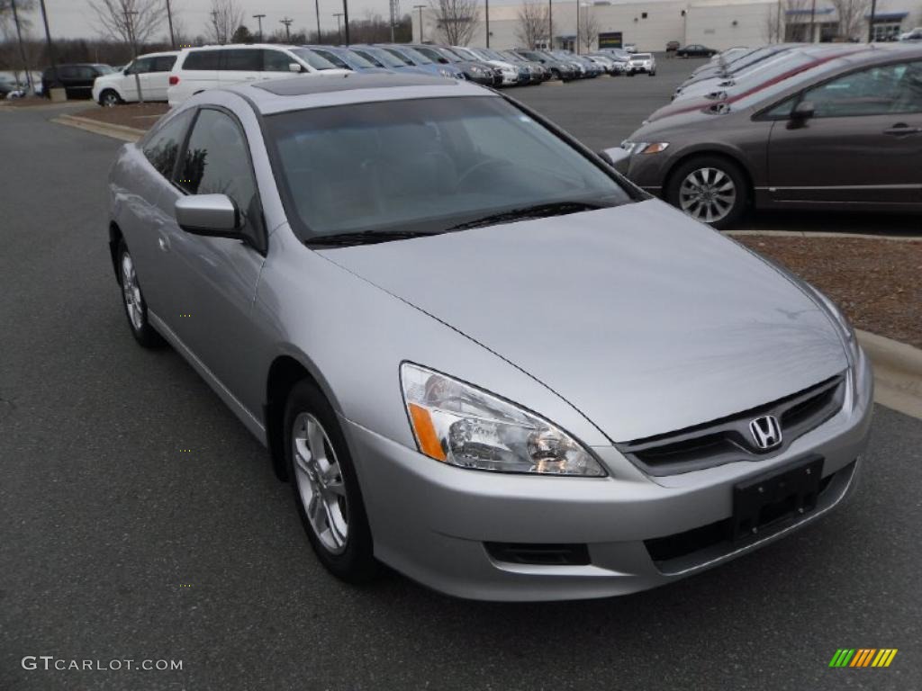 2006 Accord EX-L Coupe - Alabaster Silver Metallic / Gray photo #5