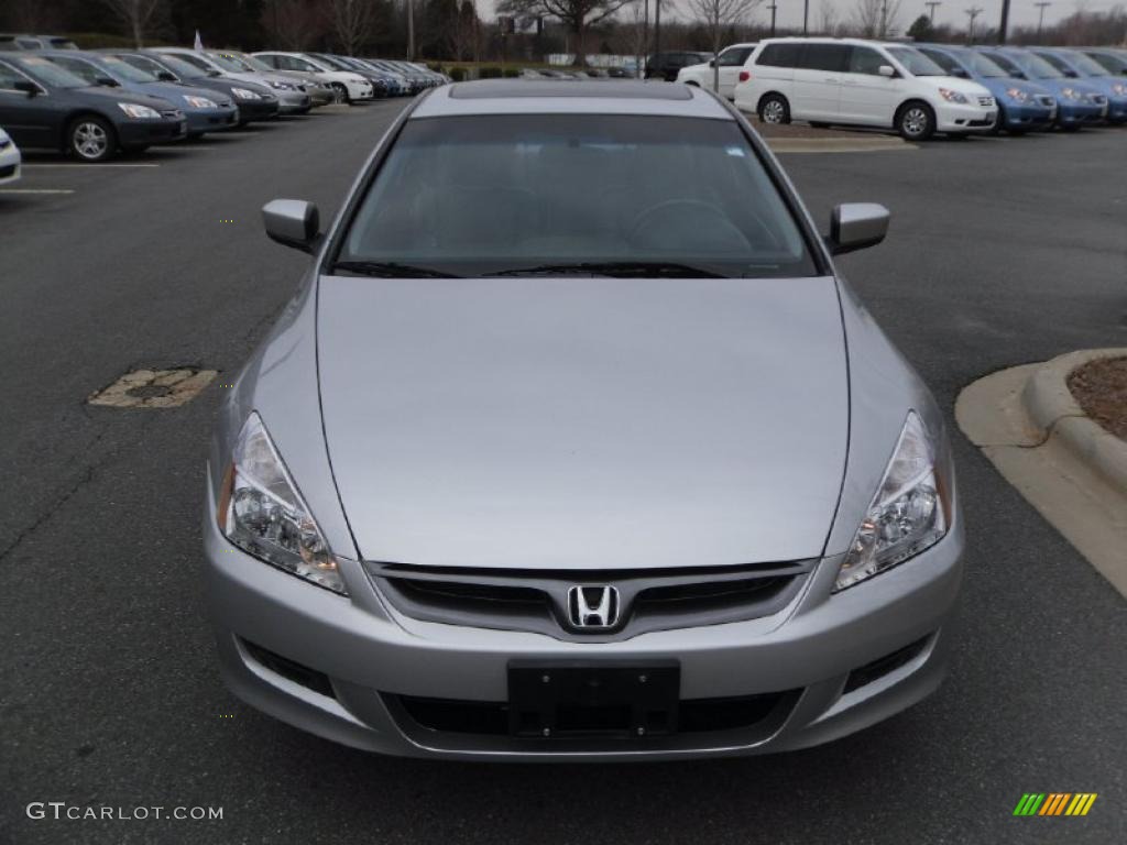 2006 Accord EX-L Coupe - Alabaster Silver Metallic / Gray photo #6