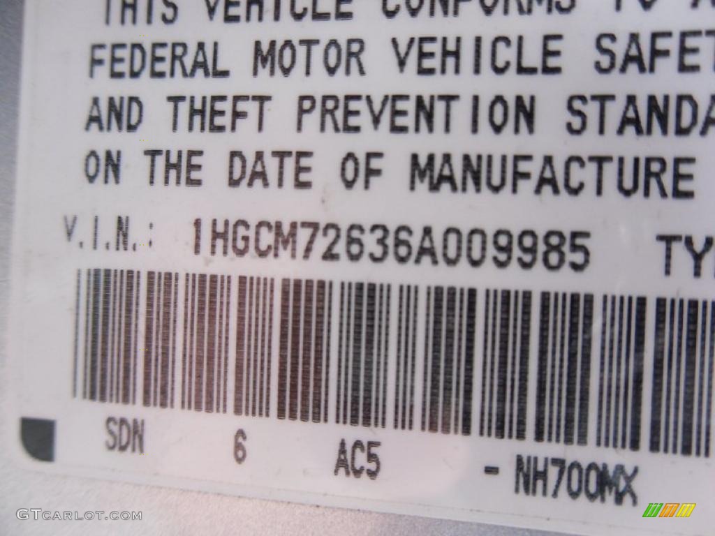 2006 Accord EX-L Coupe - Alabaster Silver Metallic / Gray photo #10