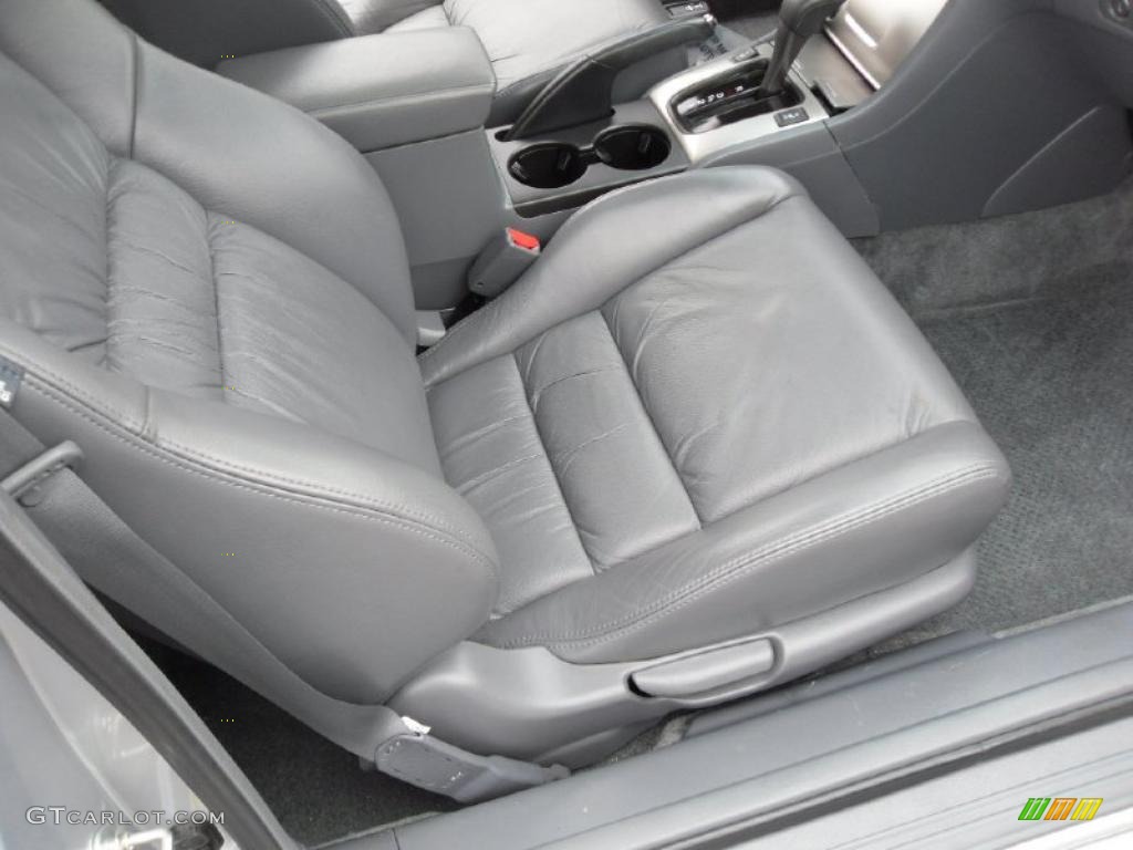 2006 Accord EX-L Coupe - Alabaster Silver Metallic / Gray photo #15