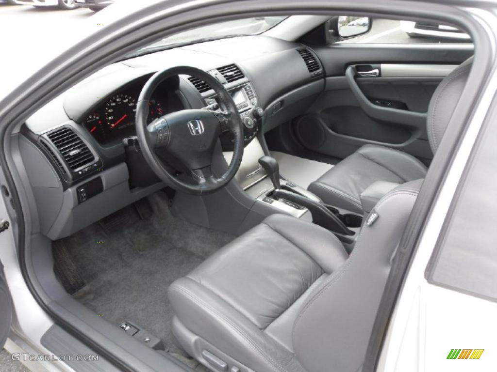 2006 Accord EX-L Coupe - Alabaster Silver Metallic / Gray photo #26