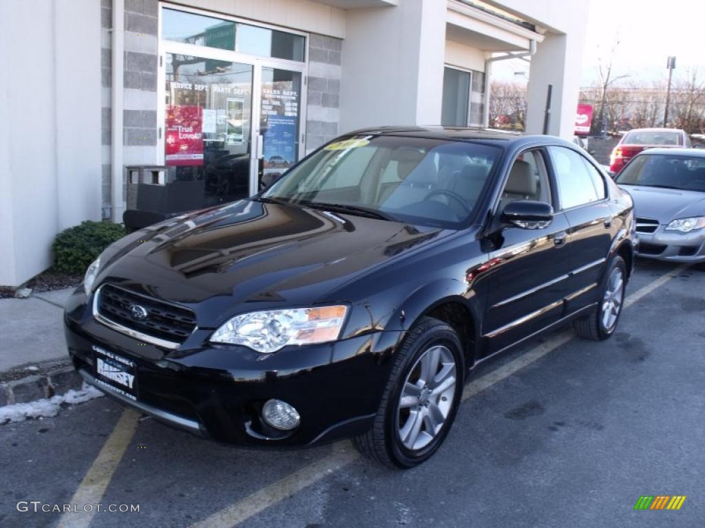 2007 Outback 3.0R L.L.Bean Edition Sedan - Obsidian Black Pearl / Taupe Leather photo #1