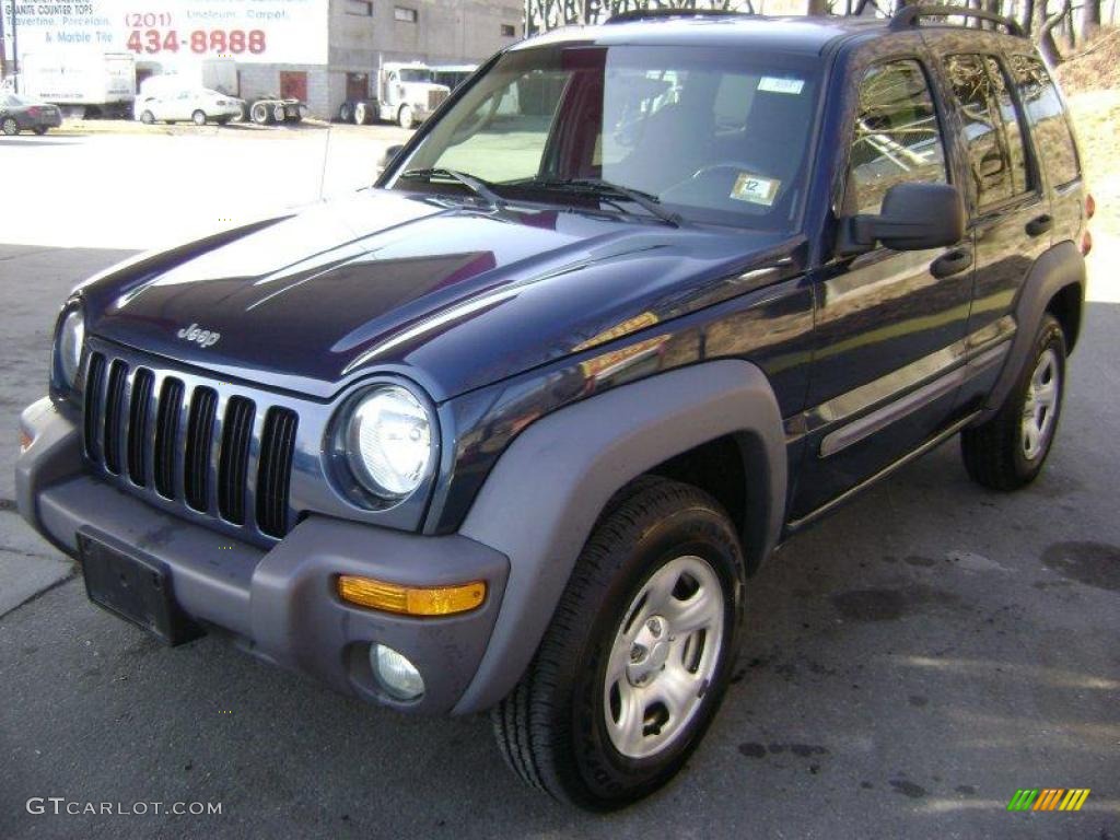 2003 Liberty Sport 4x4 - Patriot Blue Pearl / Dark Slate Gray photo #1