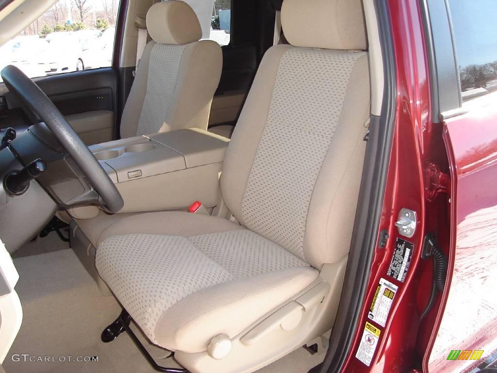 2007 Tundra SR5 Double Cab - Salsa Red Pearl / Beige photo #15
