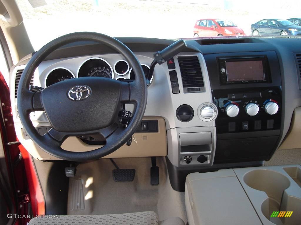 2007 Tundra SR5 Double Cab - Salsa Red Pearl / Beige photo #19