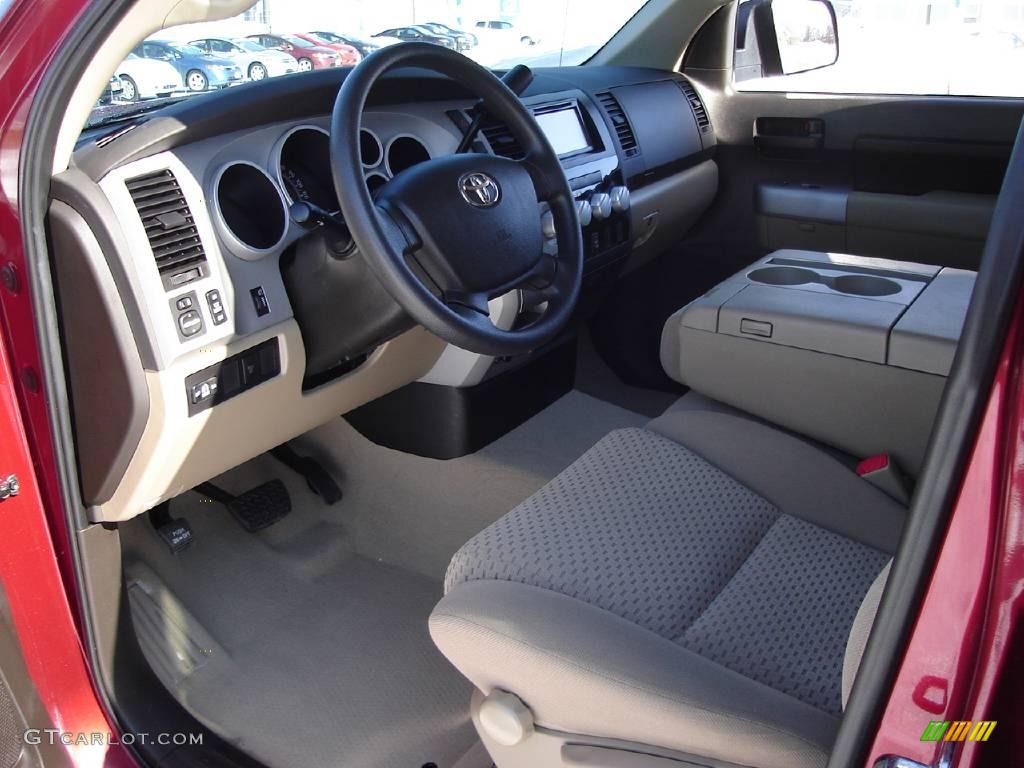 2007 Tundra SR5 Double Cab - Salsa Red Pearl / Beige photo #23