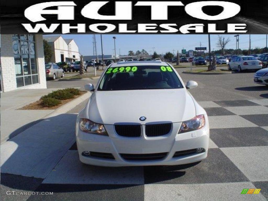 2008 3 Series 328xi Sedan - Alpine White / Black photo #2