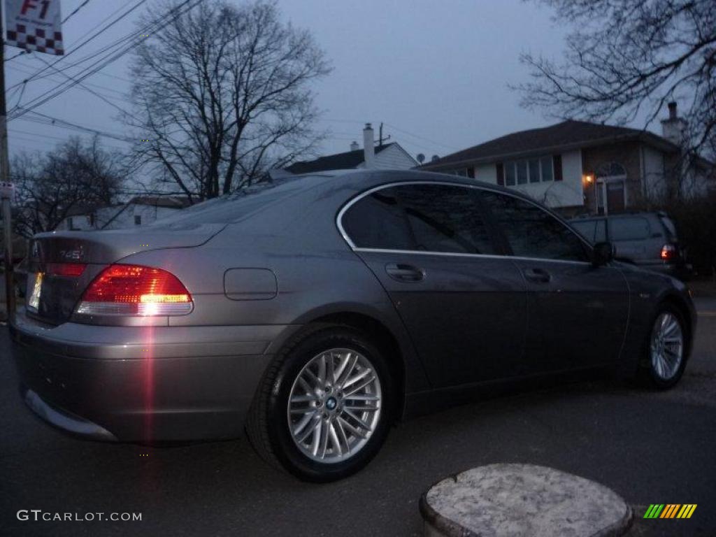 2004 7 Series 745i Sedan - Sterling Grey Metallic / Dark Beige/Beige III photo #3