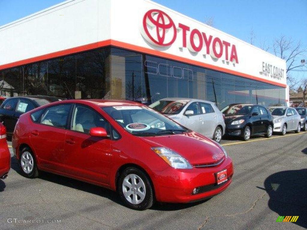 2007 Prius Hybrid - Barcelona Red Metallic / Bisque Beige photo #1