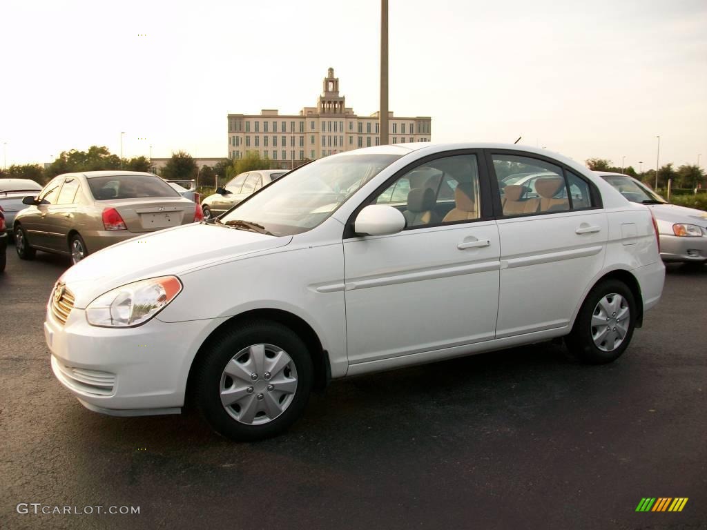 2006 Accent GLS Sedan - Nordic White / Gray photo #1