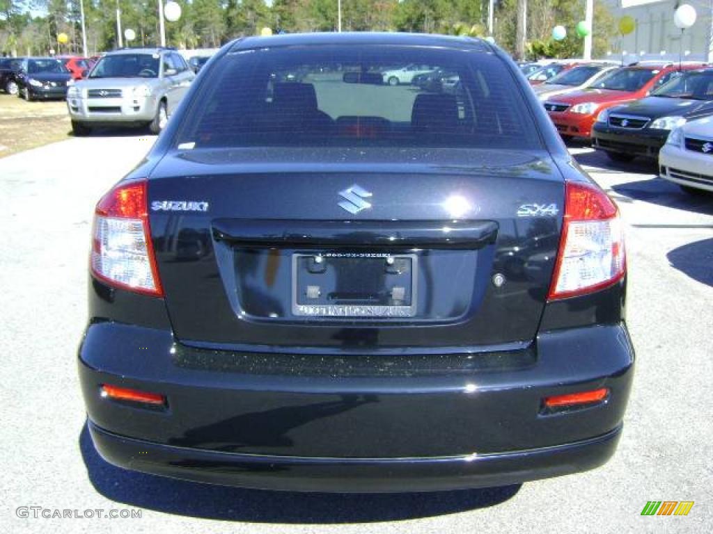 2008 SX4 Sport Sedan - Black Pearl Metallic / Black photo #6