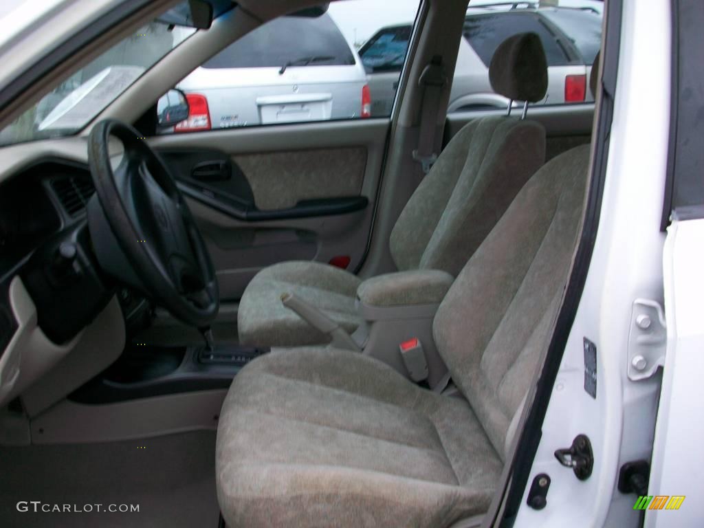 2001 Elantra GLS - Noble White / Beige photo #5