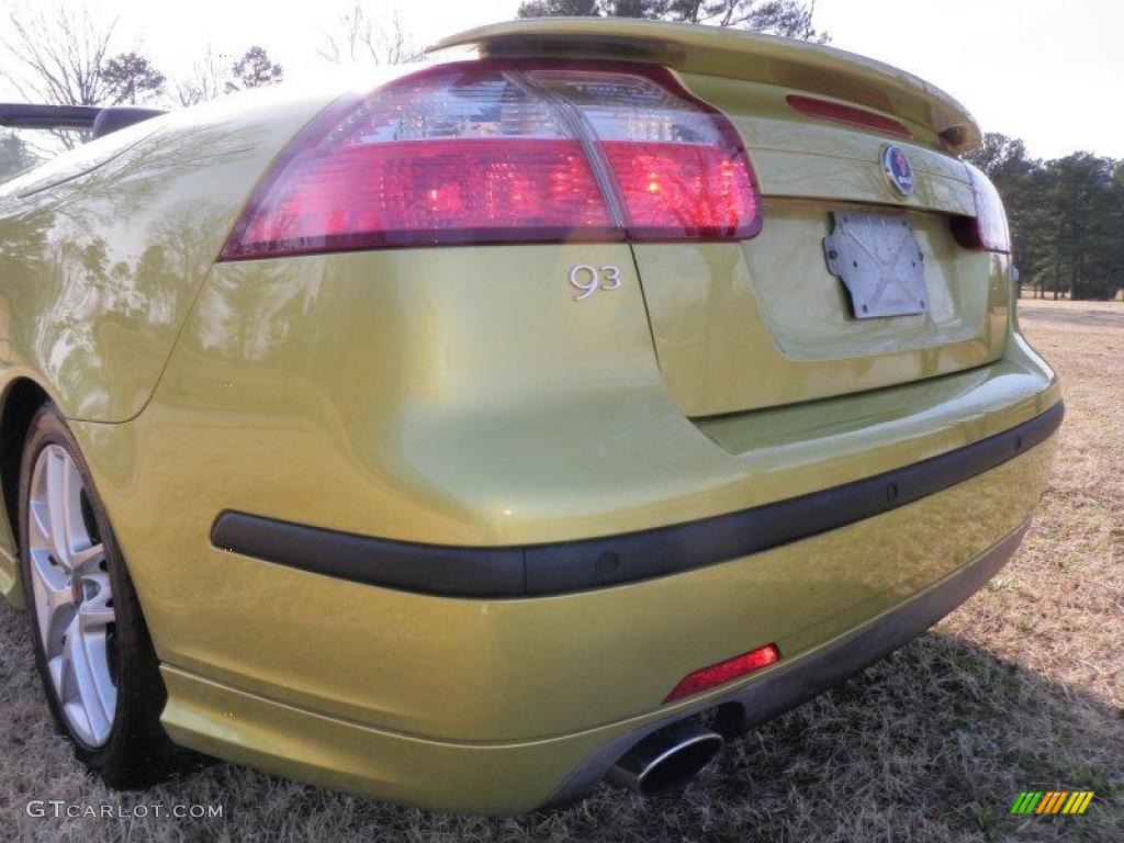 2004 9-3 Aero Convertible - Lime Yellow Metallic / Slate Gray photo #22