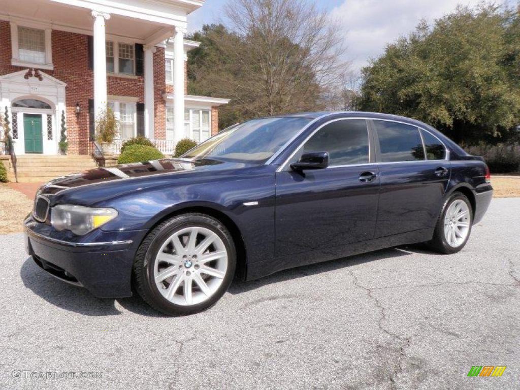 2003 7 Series 745Li Sedan - Orient Blue Metallic / Dark Beige/Beige III photo #2
