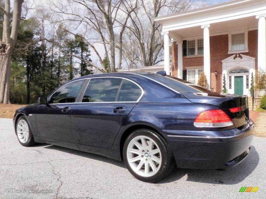 2003 7 Series 745Li Sedan - Orient Blue Metallic / Dark Beige/Beige III photo #4