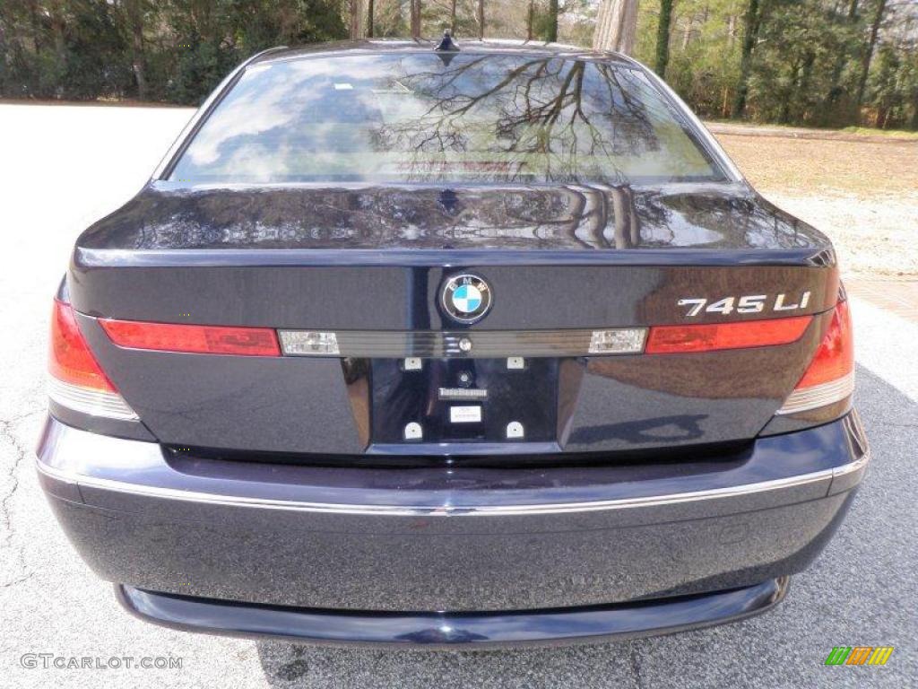 2003 7 Series 745Li Sedan - Orient Blue Metallic / Dark Beige/Beige III photo #6