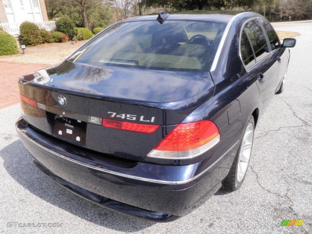 2003 7 Series 745Li Sedan - Orient Blue Metallic / Dark Beige/Beige III photo #7