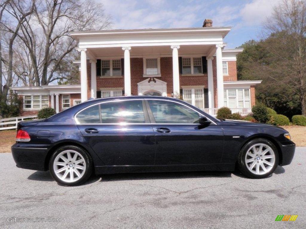 2003 7 Series 745Li Sedan - Orient Blue Metallic / Dark Beige/Beige III photo #9