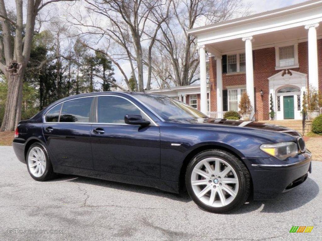 2003 7 Series 745Li Sedan - Orient Blue Metallic / Dark Beige/Beige III photo #10