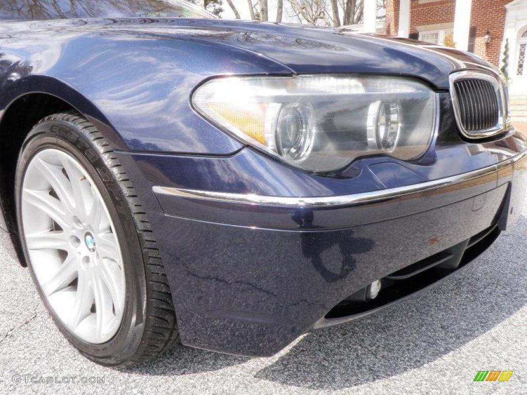 2003 7 Series 745Li Sedan - Orient Blue Metallic / Dark Beige/Beige III photo #16