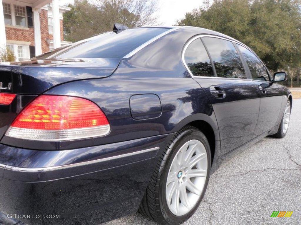 2003 7 Series 745Li Sedan - Orient Blue Metallic / Dark Beige/Beige III photo #21