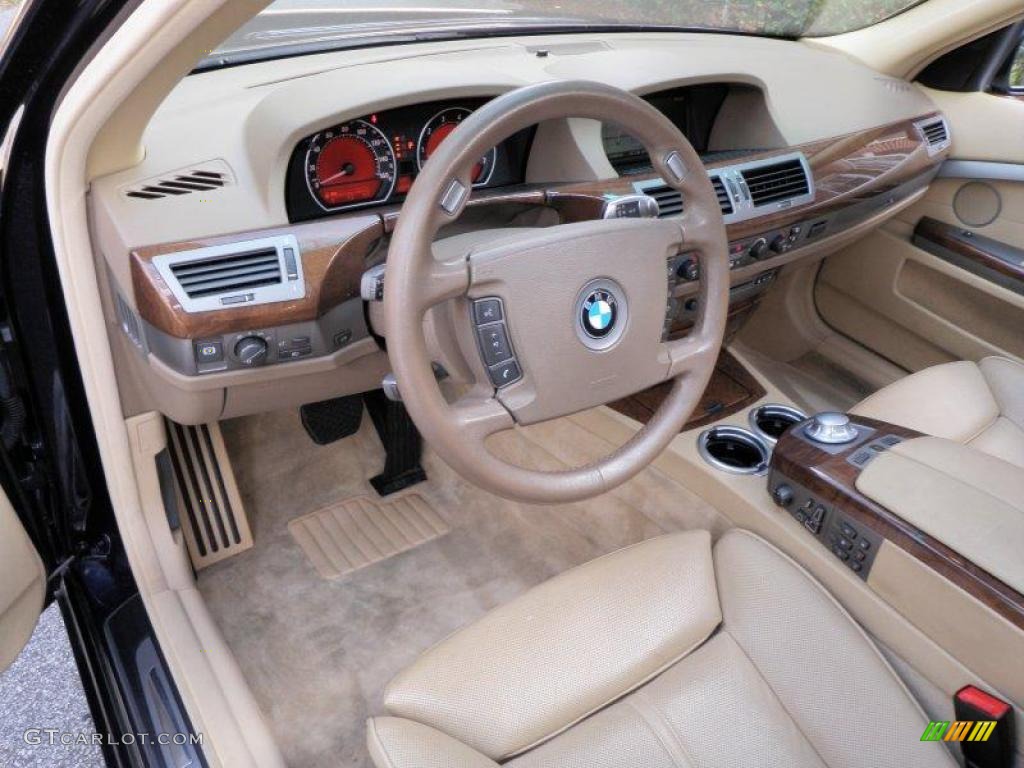 2003 7 Series 745Li Sedan - Orient Blue Metallic / Dark Beige/Beige III photo #31