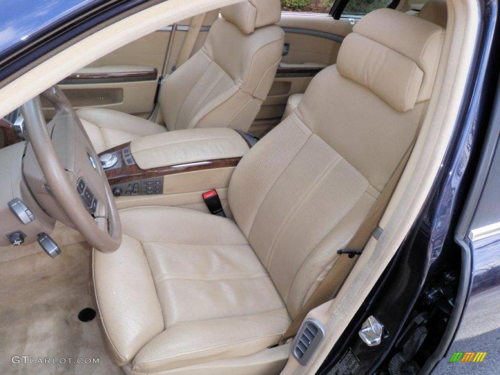 2003 7 Series 745Li Sedan - Orient Blue Metallic / Dark Beige/Beige III photo #33