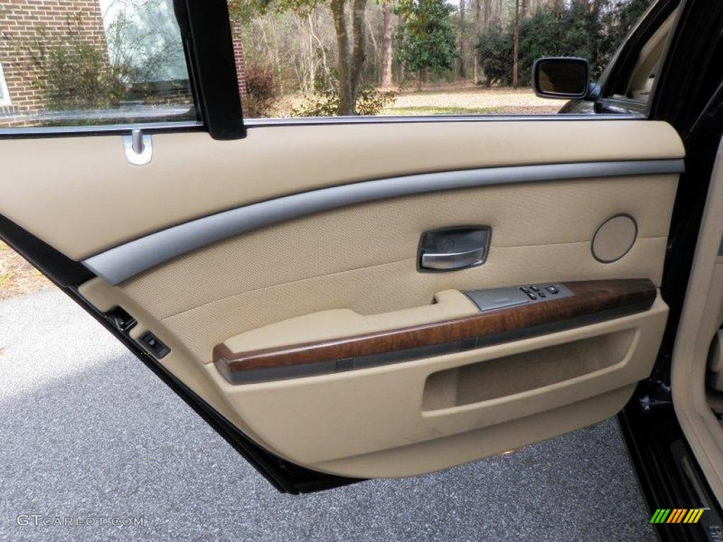 2003 7 Series 745Li Sedan - Orient Blue Metallic / Dark Beige/Beige III photo #46