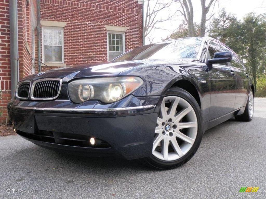 2003 7 Series 745Li Sedan - Orient Blue Metallic / Dark Beige/Beige III photo #56