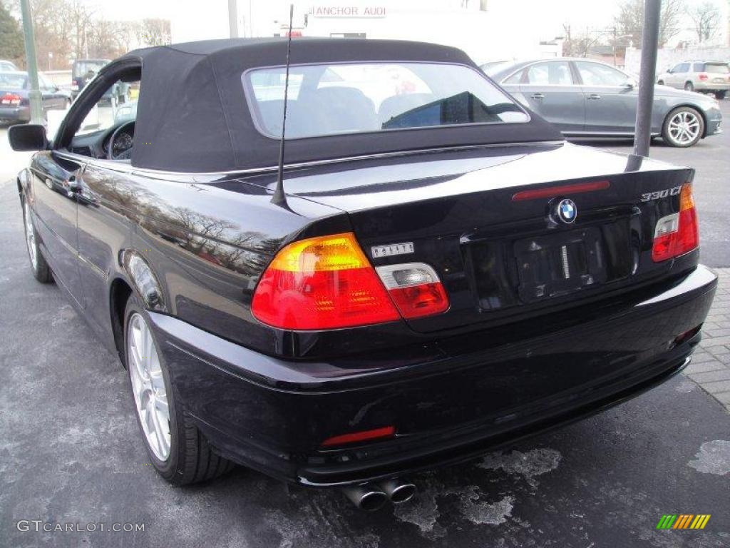 2001 3 Series 330i Convertible - Jet Black / Black photo #3