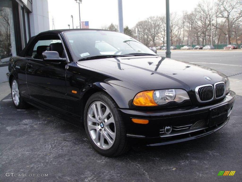 2001 3 Series 330i Convertible - Jet Black / Black photo #6