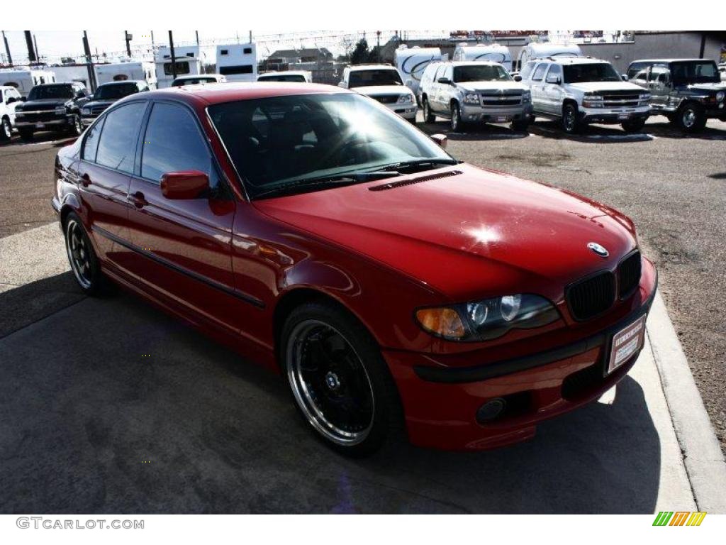 2004 3 Series 330i Sedan - Electric Red / Black photo #3