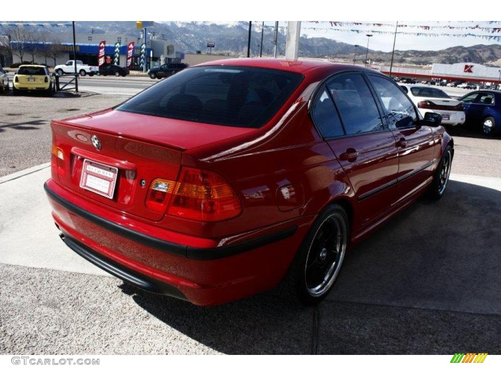 2004 3 Series 330i Sedan - Electric Red / Black photo #4