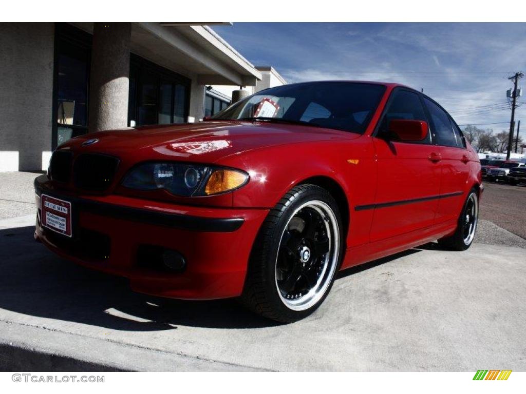 2004 3 Series 330i Sedan - Electric Red / Black photo #19