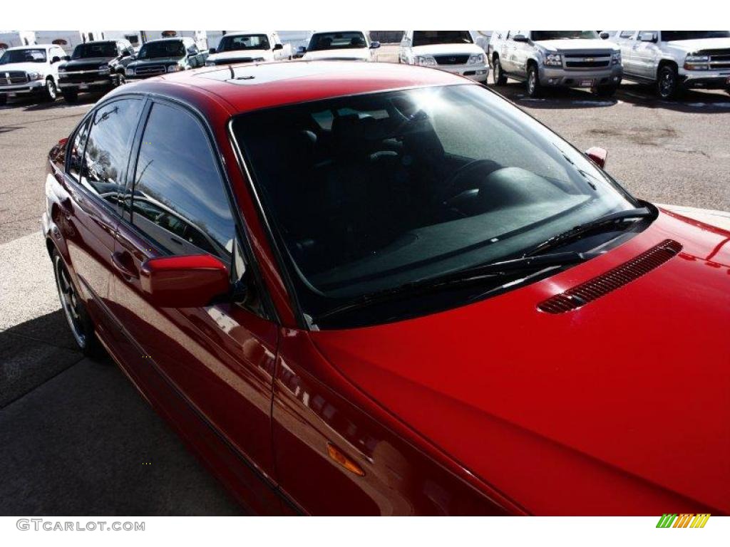 2004 3 Series 330i Sedan - Electric Red / Black photo #21