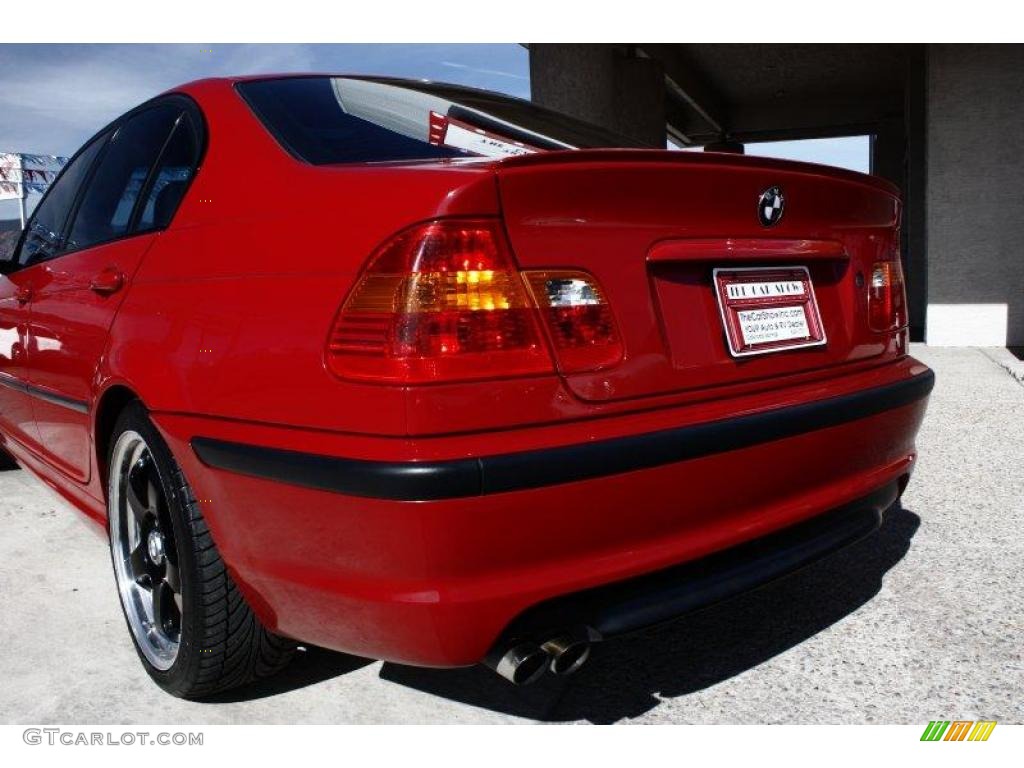 2004 3 Series 330i Sedan - Electric Red / Black photo #23