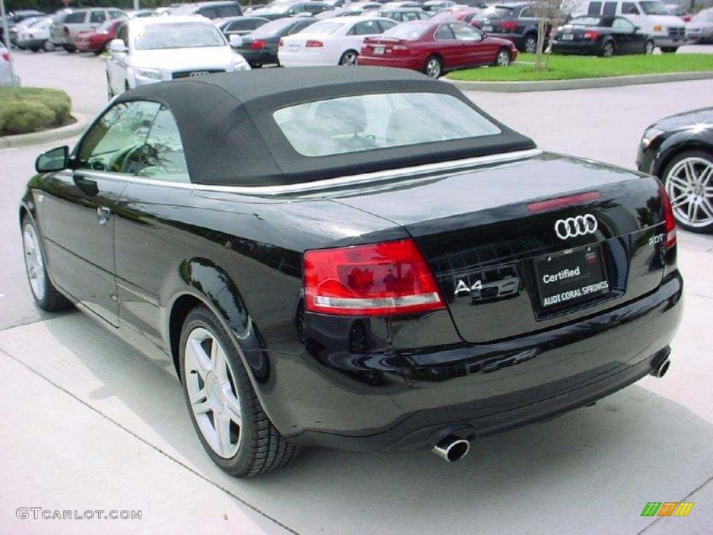 2007 A4 2.0T Cabriolet - Brilliant Black / Beige photo #3