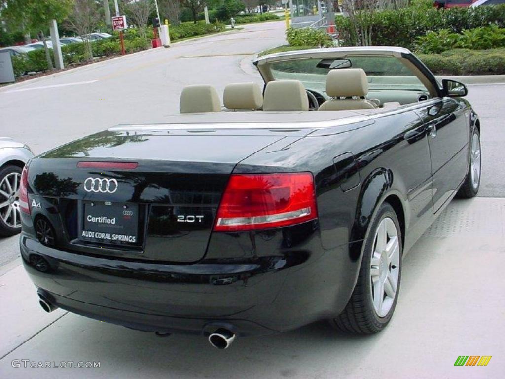 2007 A4 2.0T Cabriolet - Brilliant Black / Beige photo #5