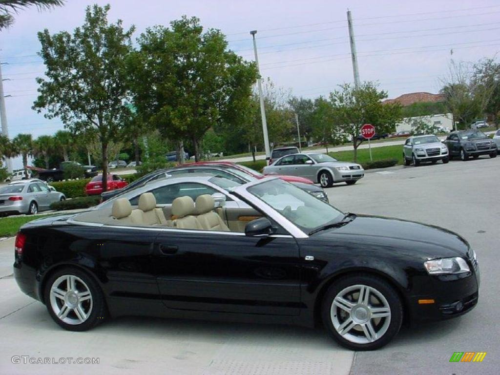 2007 A4 2.0T Cabriolet - Brilliant Black / Beige photo #6
