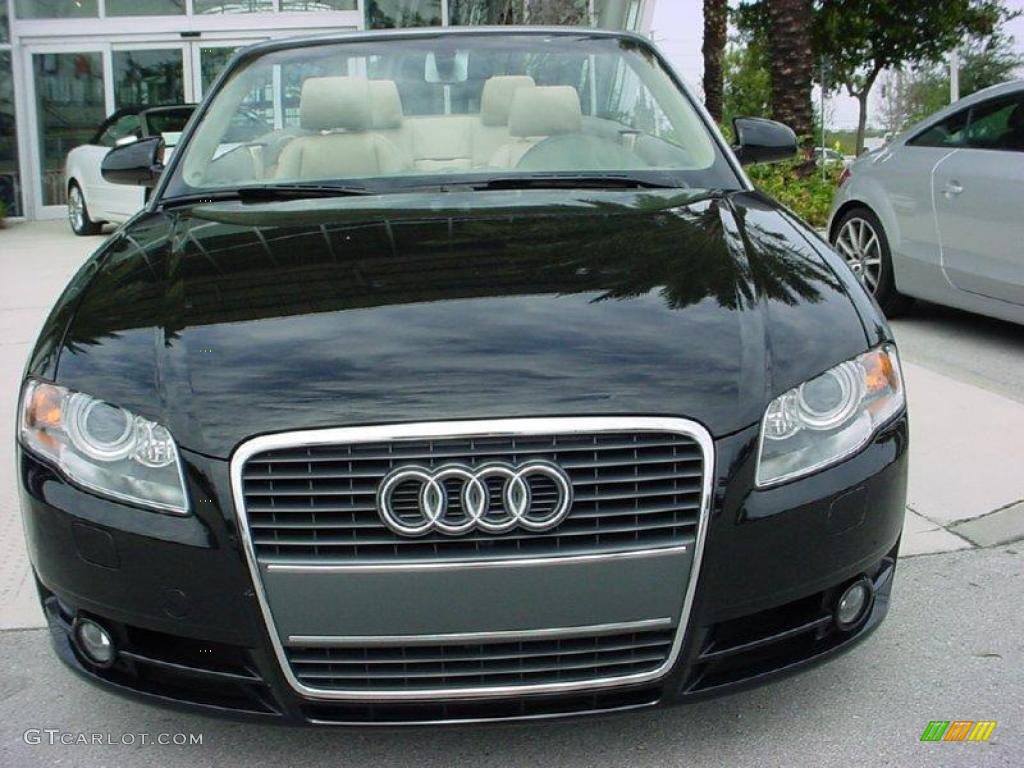 2007 A4 2.0T Cabriolet - Brilliant Black / Beige photo #8