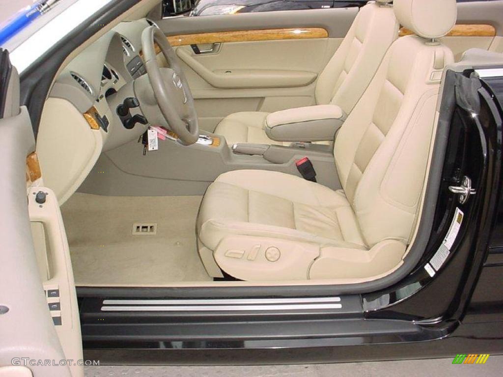 2007 A4 2.0T Cabriolet - Brilliant Black / Beige photo #10