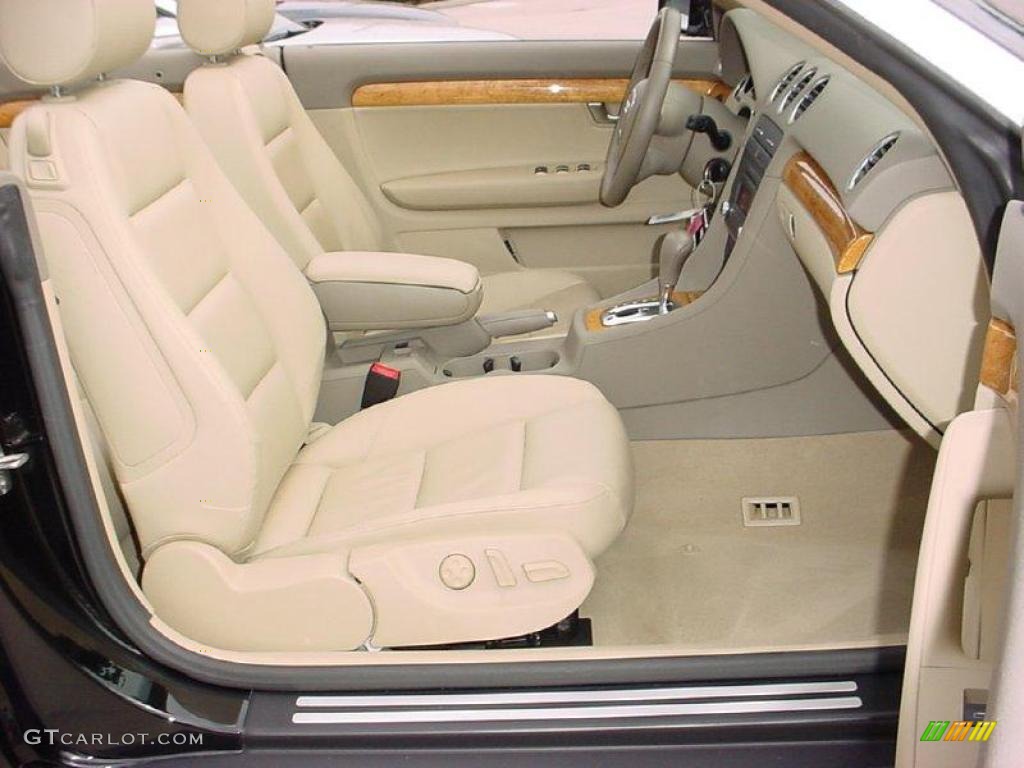 2007 A4 2.0T Cabriolet - Brilliant Black / Beige photo #11