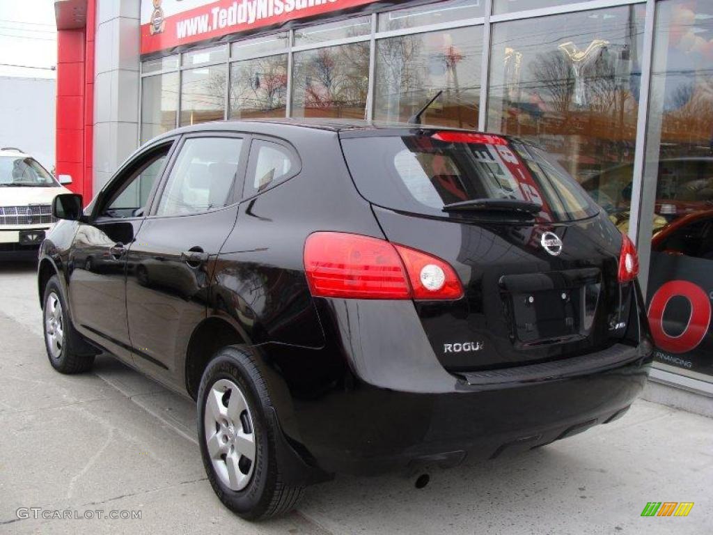 2008 Rogue S AWD - Wicked Black / Black photo #4