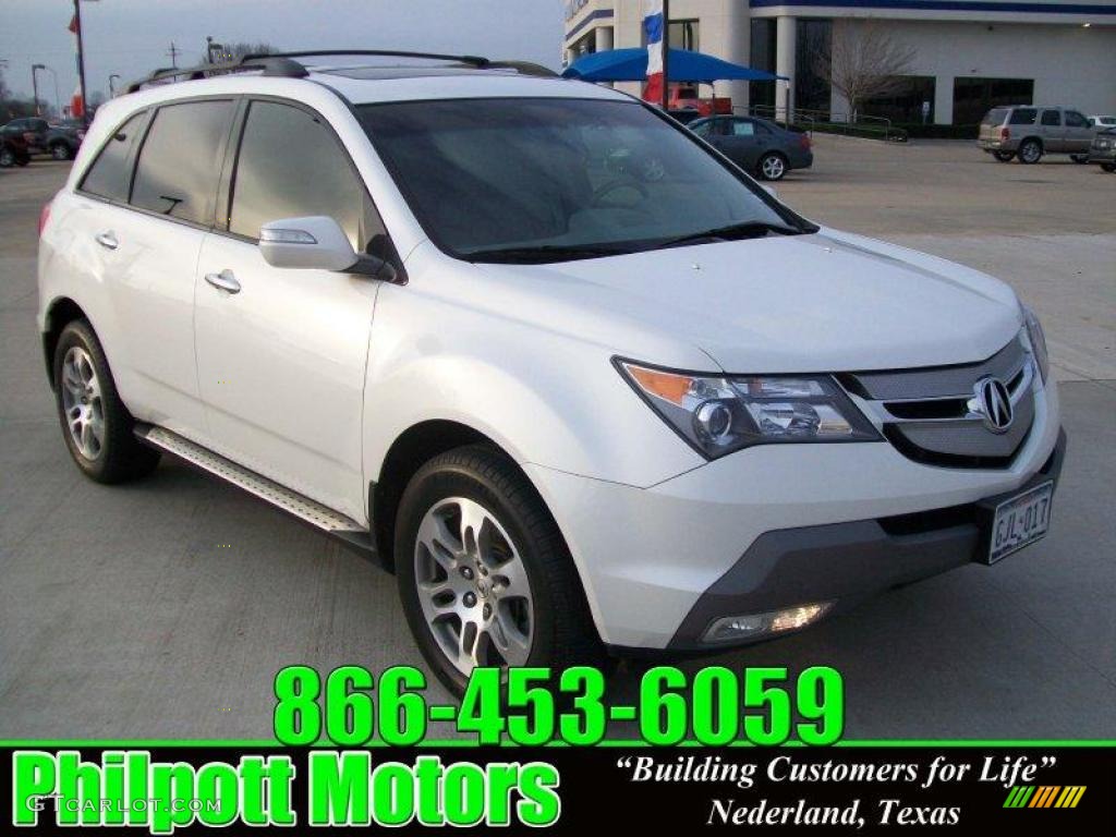 Aspen White Pearl Acura MDX