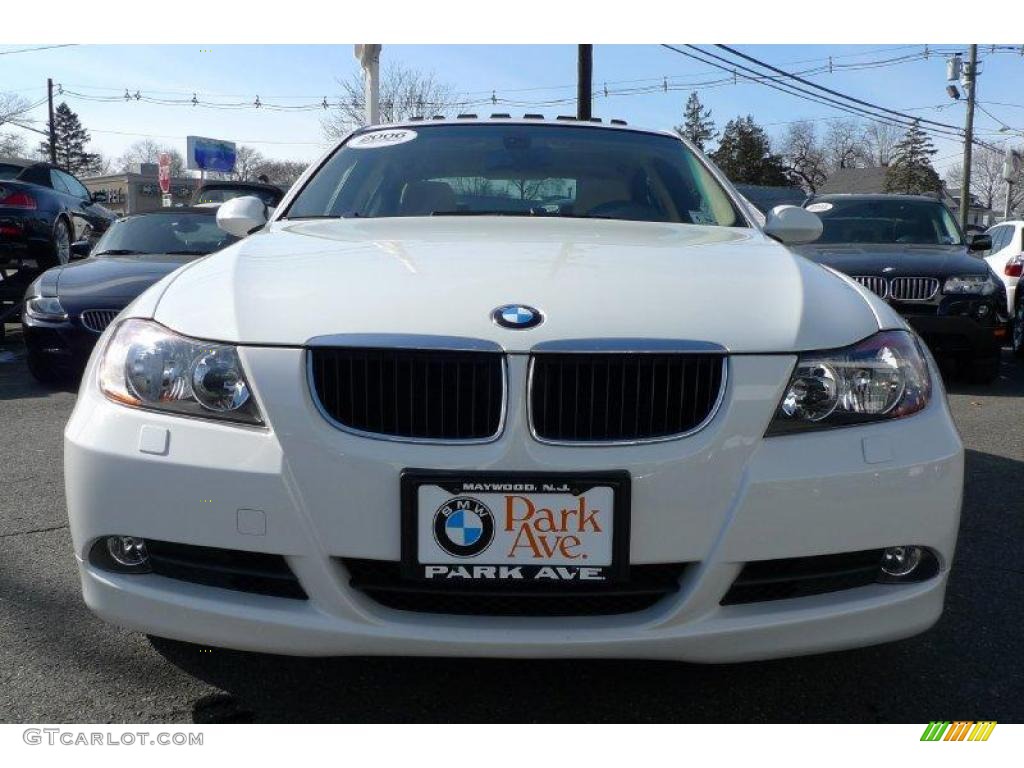 2006 3 Series 325xi Sedan - Alpine White / Beige photo #6