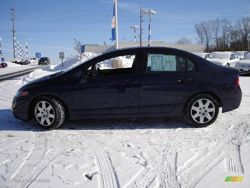 2007 Civic LX Sedan - Royal Blue Pearl / Gray photo #2