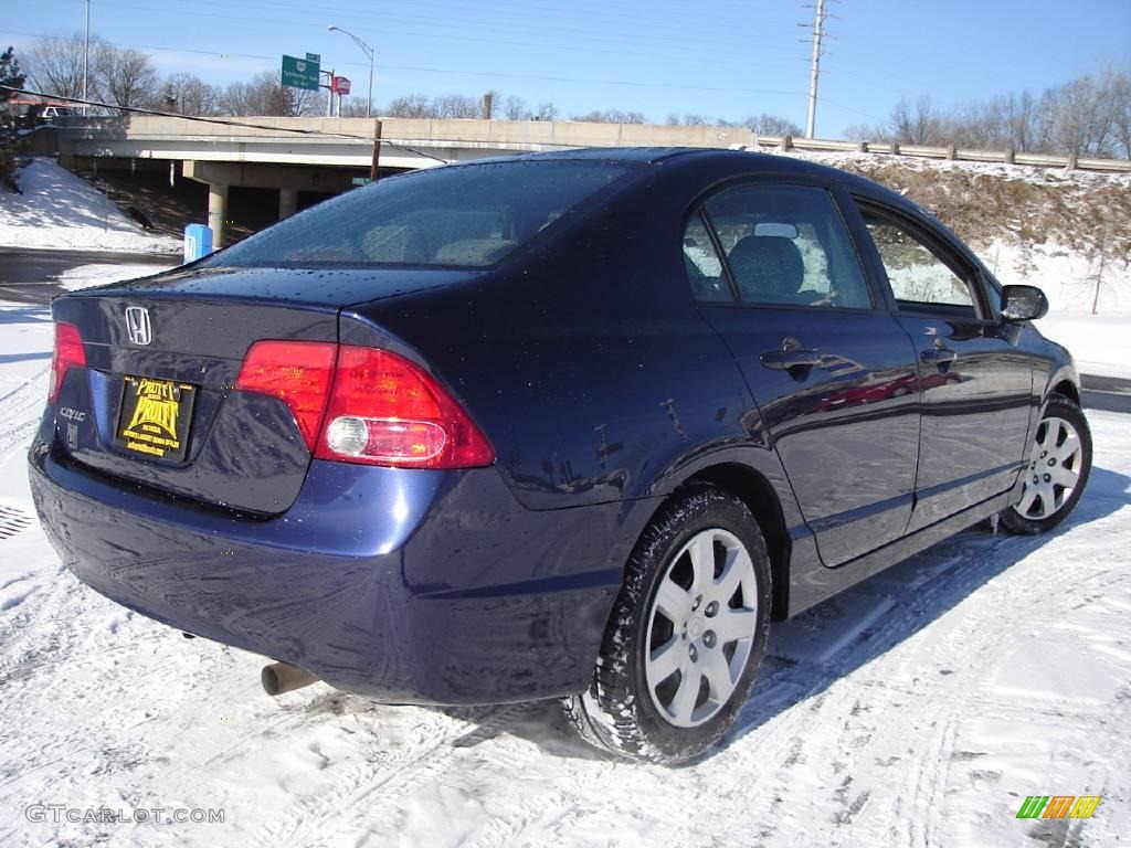 2007 Civic LX Sedan - Royal Blue Pearl / Gray photo #5